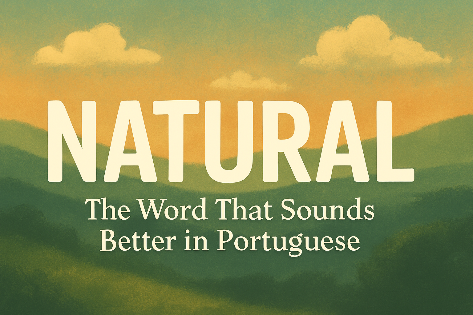 Natural: The Word That Sounds Better in Portuguese